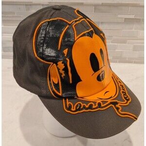 Mickey Mouse Headphones Baseball Cap Disney Orange/Black/Gray One Size Adults